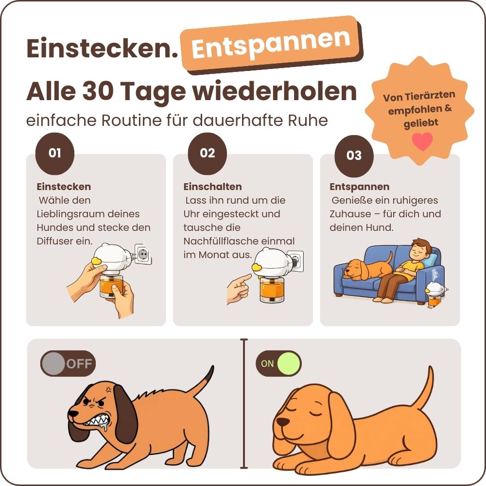 Beruhigungs-Diffuser-Set für Hunde